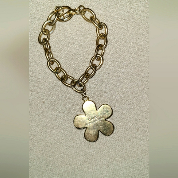 Marc Jacobs Designer Gold Flower Chain link Bracelet - Picture 2 of 2